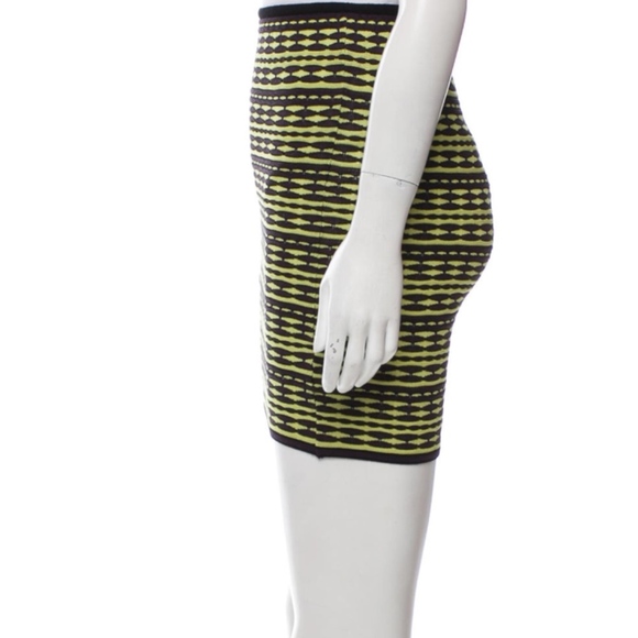 M Missoni Knit Black & Lime Mini Skirt S NWOT - Picture 4 of 6